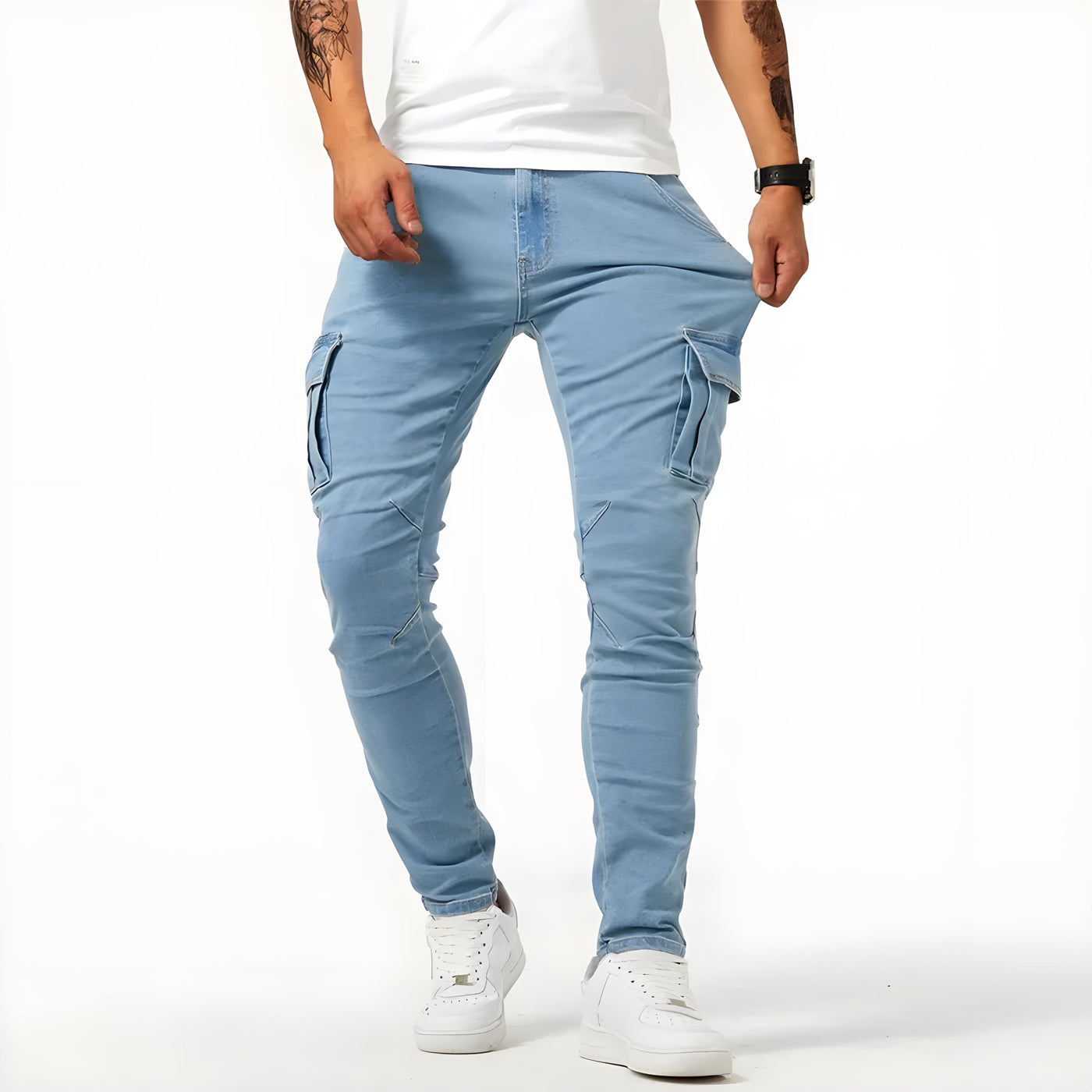 Oscar | Stretch Denim Cargo Pants