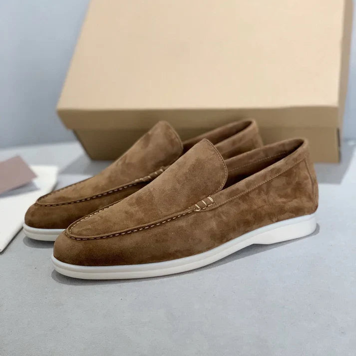 George™ | Classic Brand Suede Leather Loafers