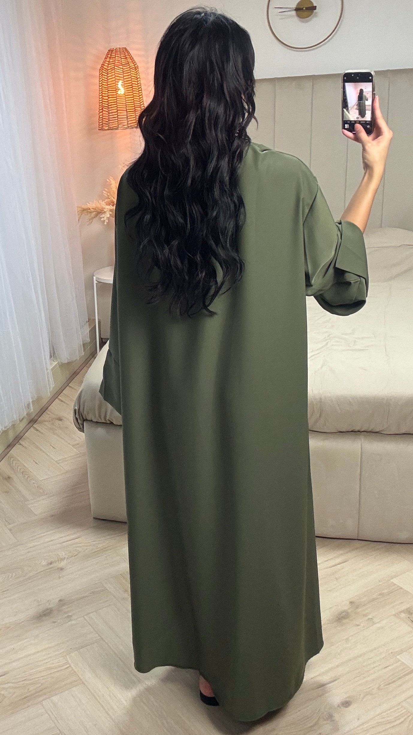 Long™ | Cotton Abaya with V-Neck and Split Sleeves