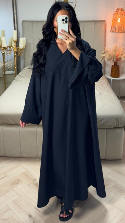 Long™ | Cotton Abaya with V-Neck and Split Sleeves