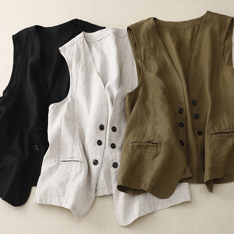 ÉLOISE™ |  LINEN VEST For Woman