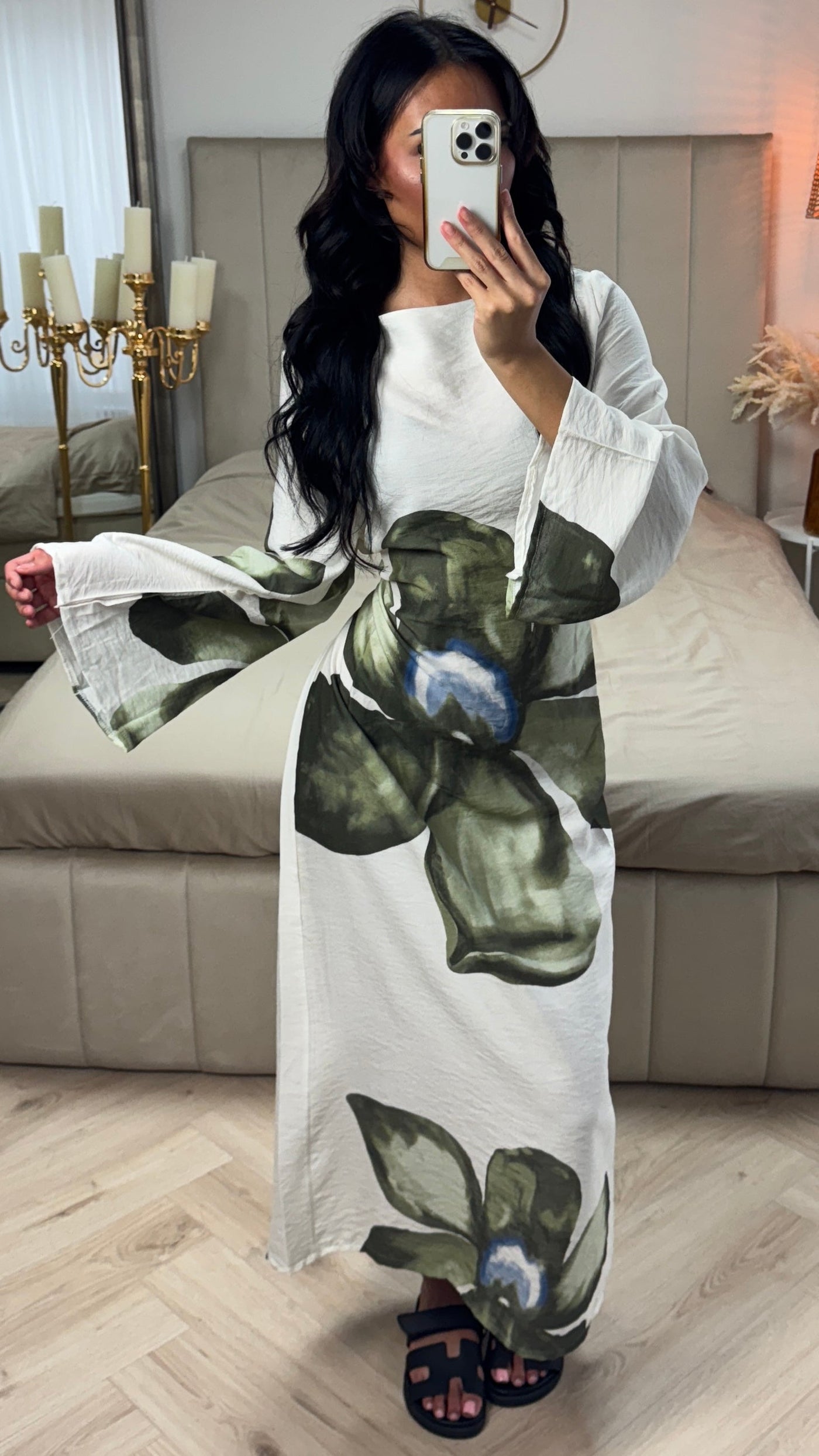 Georgia™ | Floral Print Maxi Dress with Elegant Bow Detail