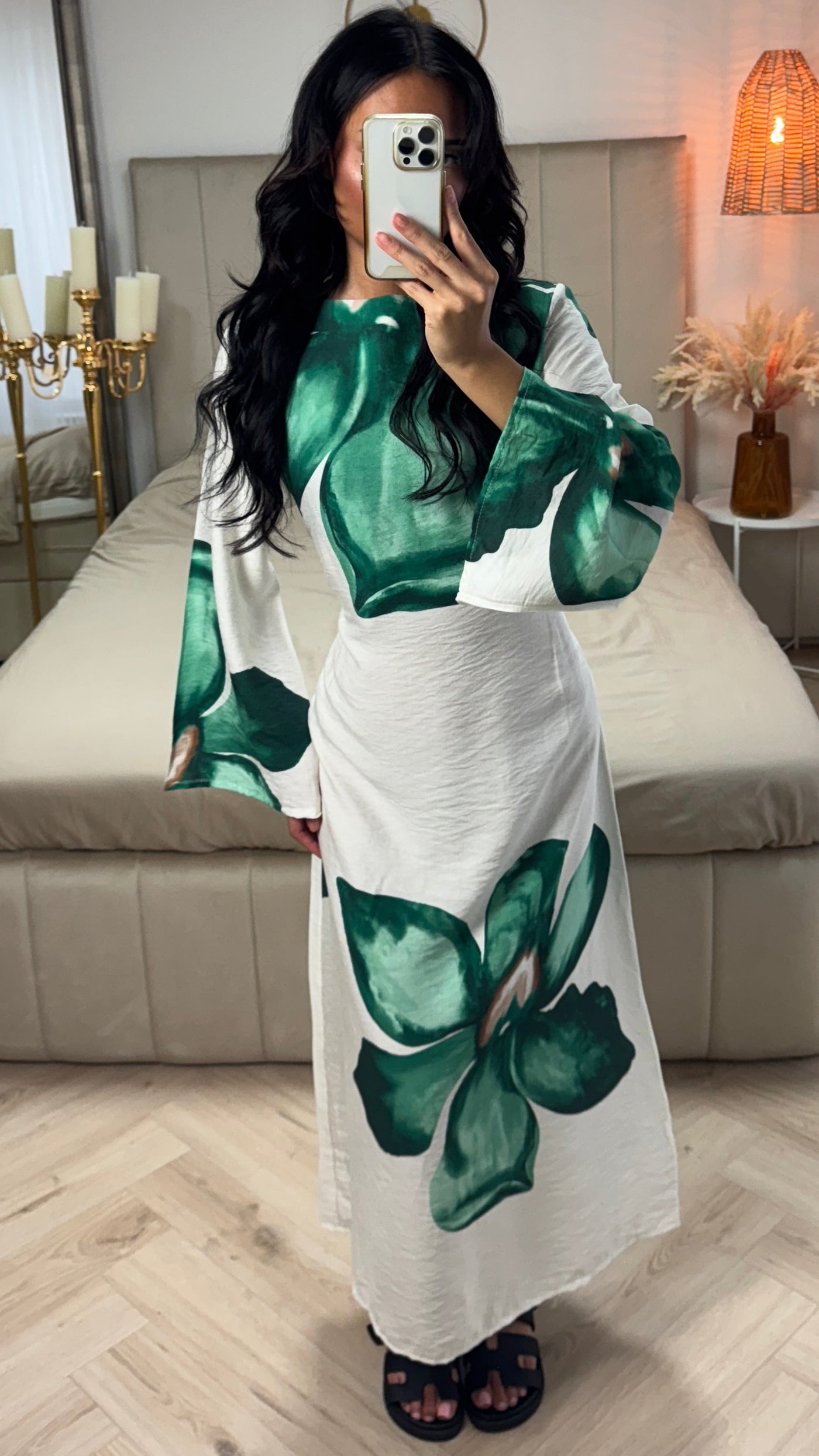 Georgia™ | Floral Print Maxi Dress with Elegant Bow Detail