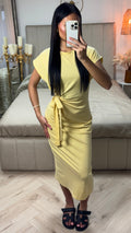 Women's Aurora Midi Dress – Elegant Bow Detail