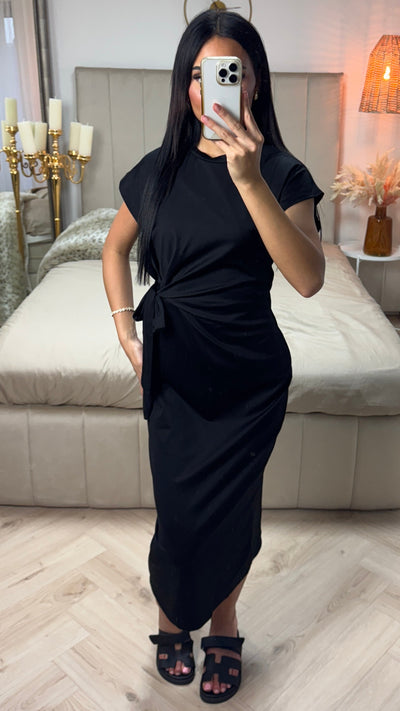 Aurora™ | Elegant Midi Dress with Feminine Bow Detail