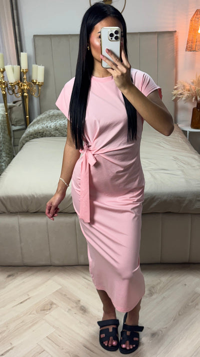 Aurora™ | Elegant Midi Dress with Feminine Bow Detail