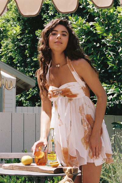 Skyler™ | Floral Chiffon Mini Dress