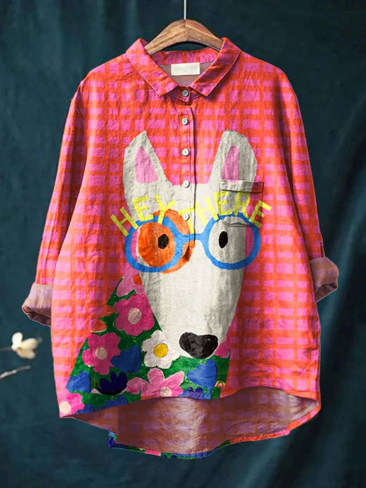 Yuna | Artistic Dog Print Shirt