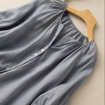 Elena™ | Lightweight Linen Blouse