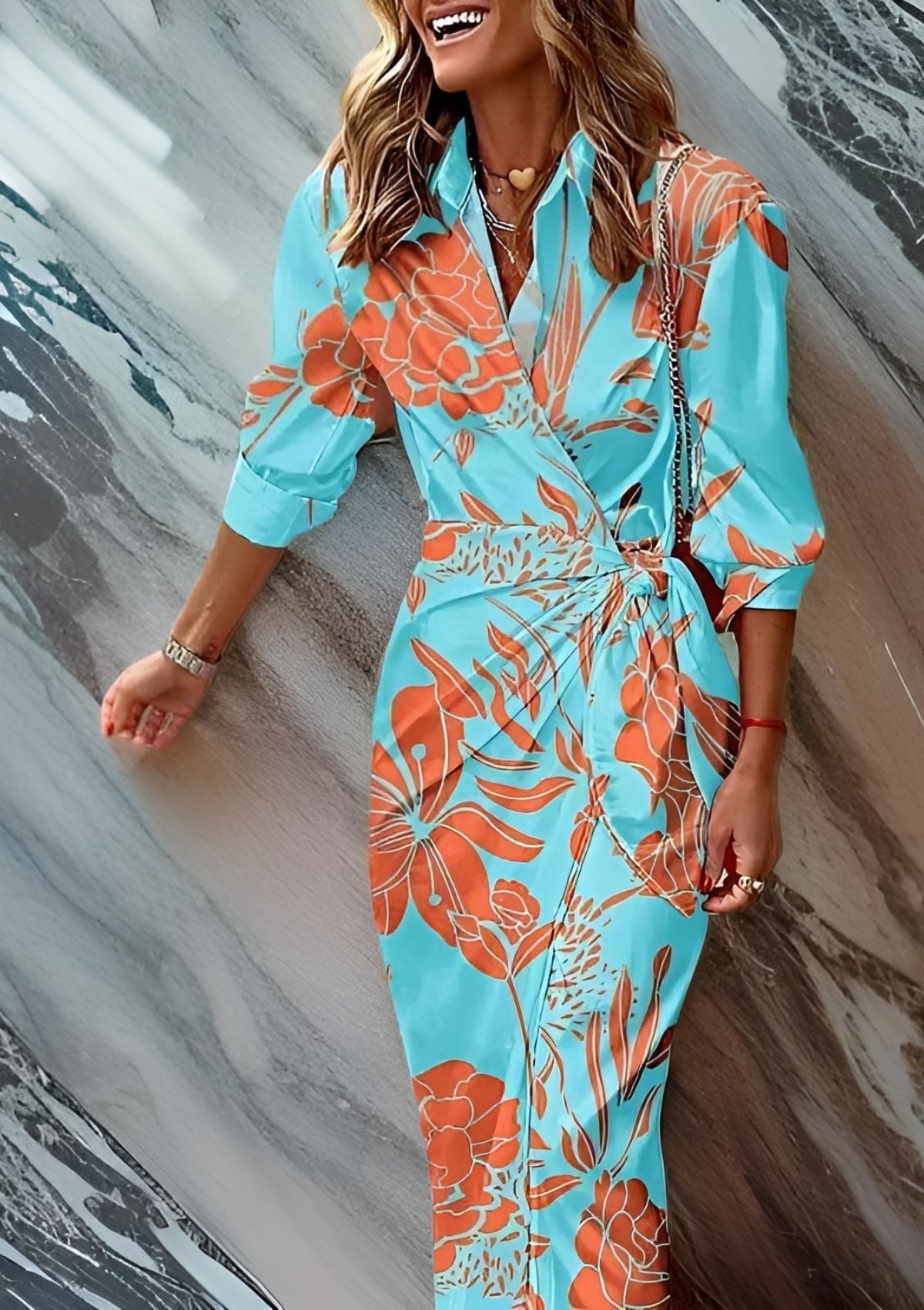 Bridget | Printed Wrap Dress