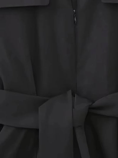 Vanessa | Belted Short-Sleeve Zipper Playsuit