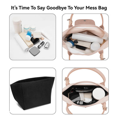 Rose | Felt insert organiser for Longchamp handbags