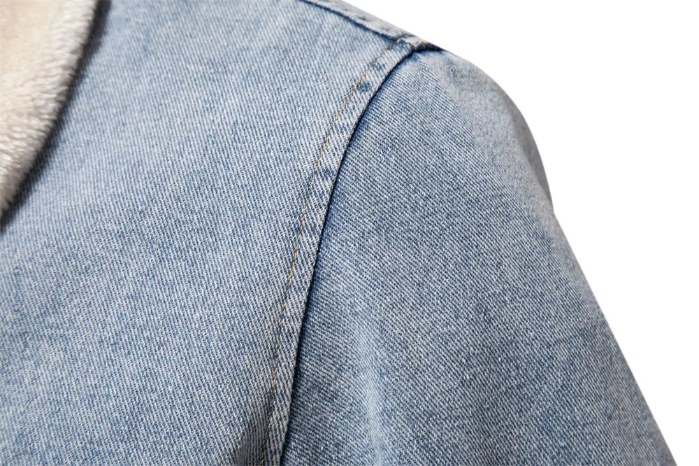 Yanis | Men’s Fleece-Lined Windproof Denim Jacket