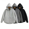 Women's Oversized Full Zip Hoodie – Soft Cotton Blend