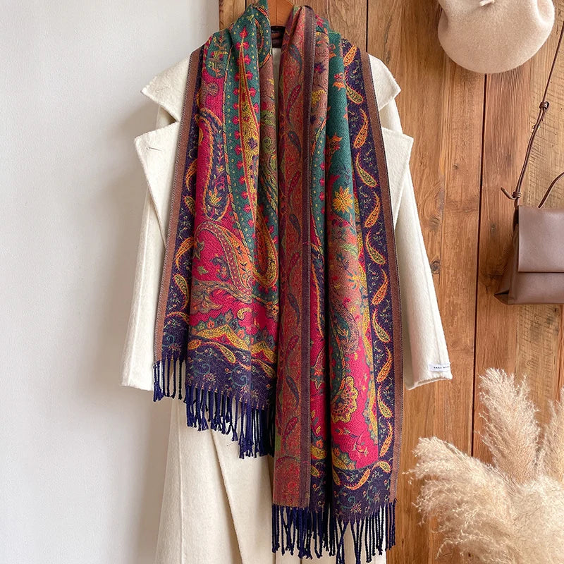 Ingrid | Luxe Cashmere Jacquard Scarf