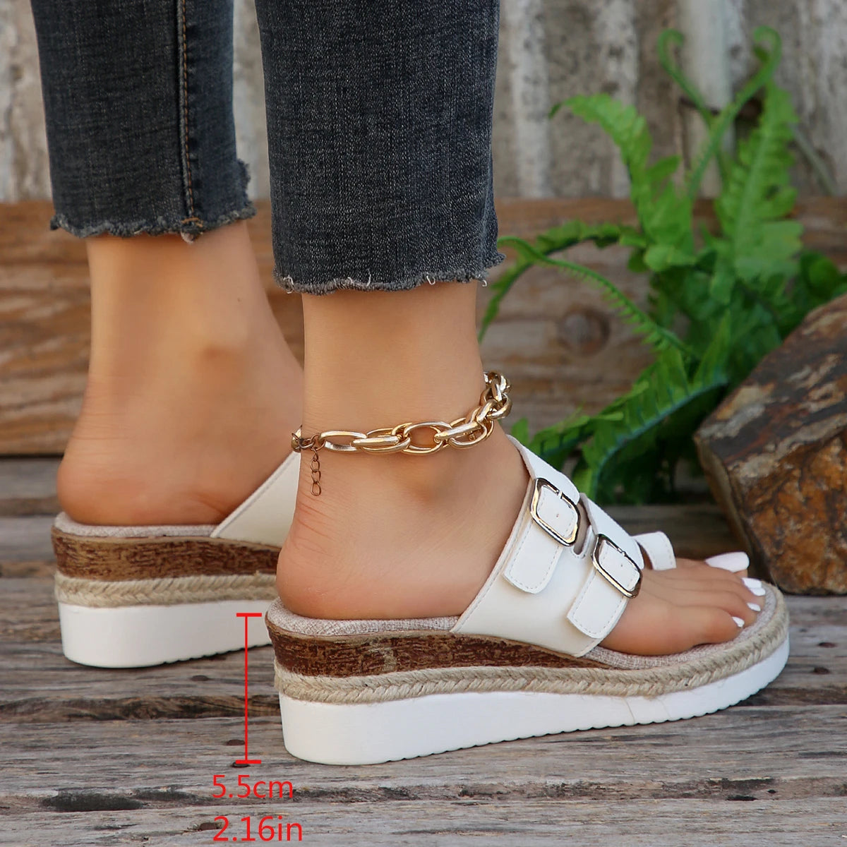 Isla | Elegant Summer Espadrille Wedge Slides for Women