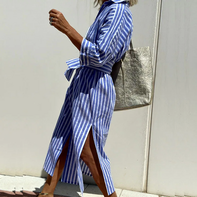 Tamsin™ - Striped Shirt Dress