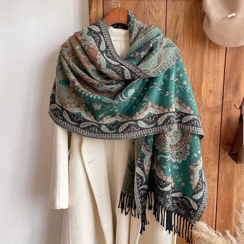 Ingrid | Luxe Cashmere Jacquard Scarf