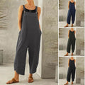 Women's Oversized Cotton-Linen Summer Overalls – Isla