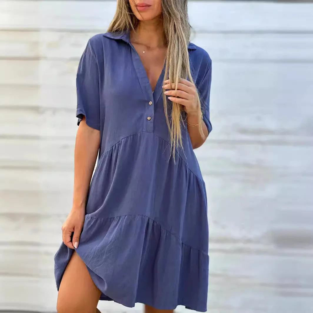 Evelyn™ | Loose Blouse Mini Dress