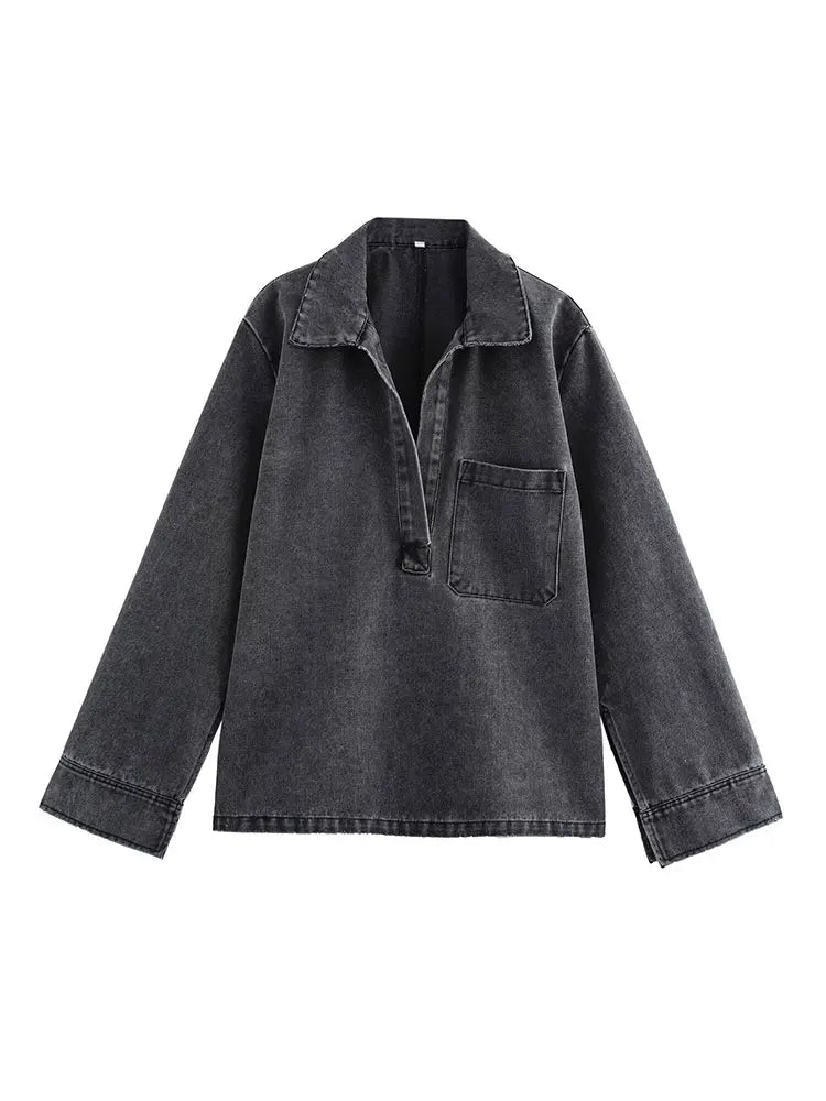 Gisèle | Chic Denim Two-Piece Set with High-Waisted Jeans