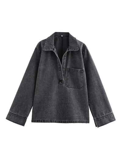 Gisèle | Chic Denim Two-Piece Set with High-Waisted Jeans