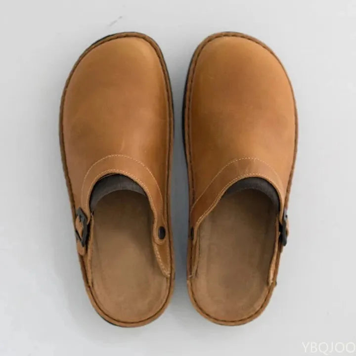 Vian | Vintage Leather Slip-On Sandals