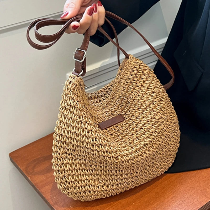 Sophie™ | Stylish Straw Shoulder Bag for Women