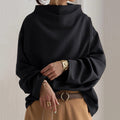 Women's High Neck Sweater – Oversized Winter Knit Pullover