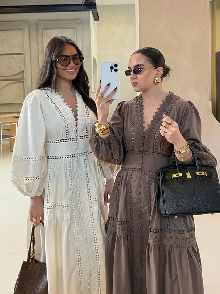 Rhea | Elegant Lace Patchwork Dress