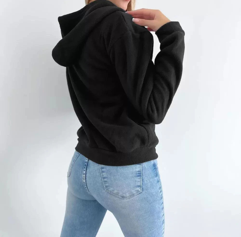 Talia | Thermal Lined Zip-Up Hooded Cardigan