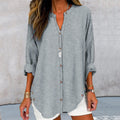 Women's Kaia Printed Button Blouse – Polyester
