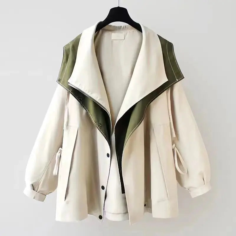 Xandra | Trendy Hooded Windbreaker Coat