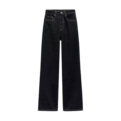 Faye | Vintage spliced denim set