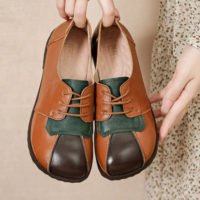 Nora | Genuine Leather Ethnic Flat Shoes