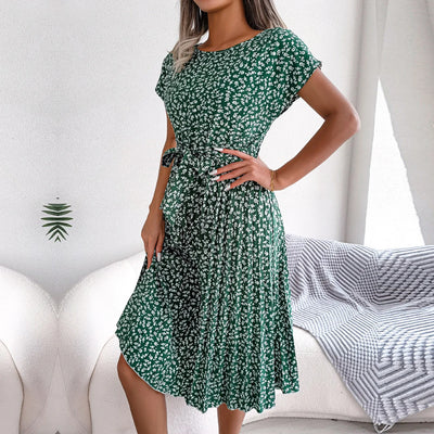 Floral Pleated Maxi Dress - Chic Spring & Summer Fashion