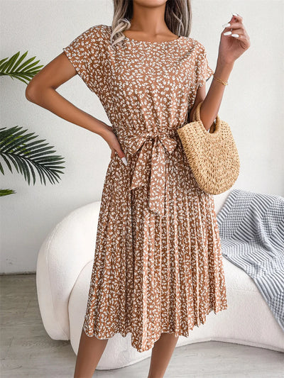 Floral Pleated Maxi Dress - Chic Spring & Summer Fashion