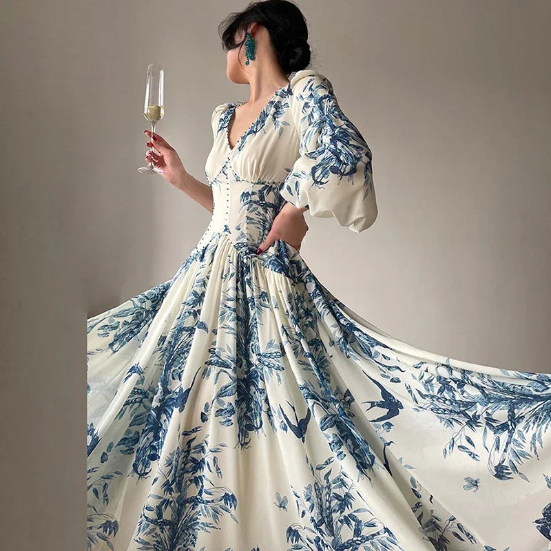 Quinna | Vintage Boho Chiffon Dress