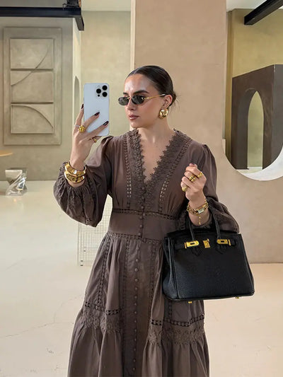 Rhea | Elegant Lace Patchwork Dress