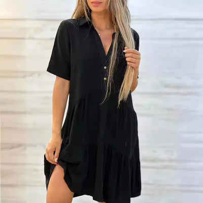Evelyn™ | Loose Blouse Mini Dress
