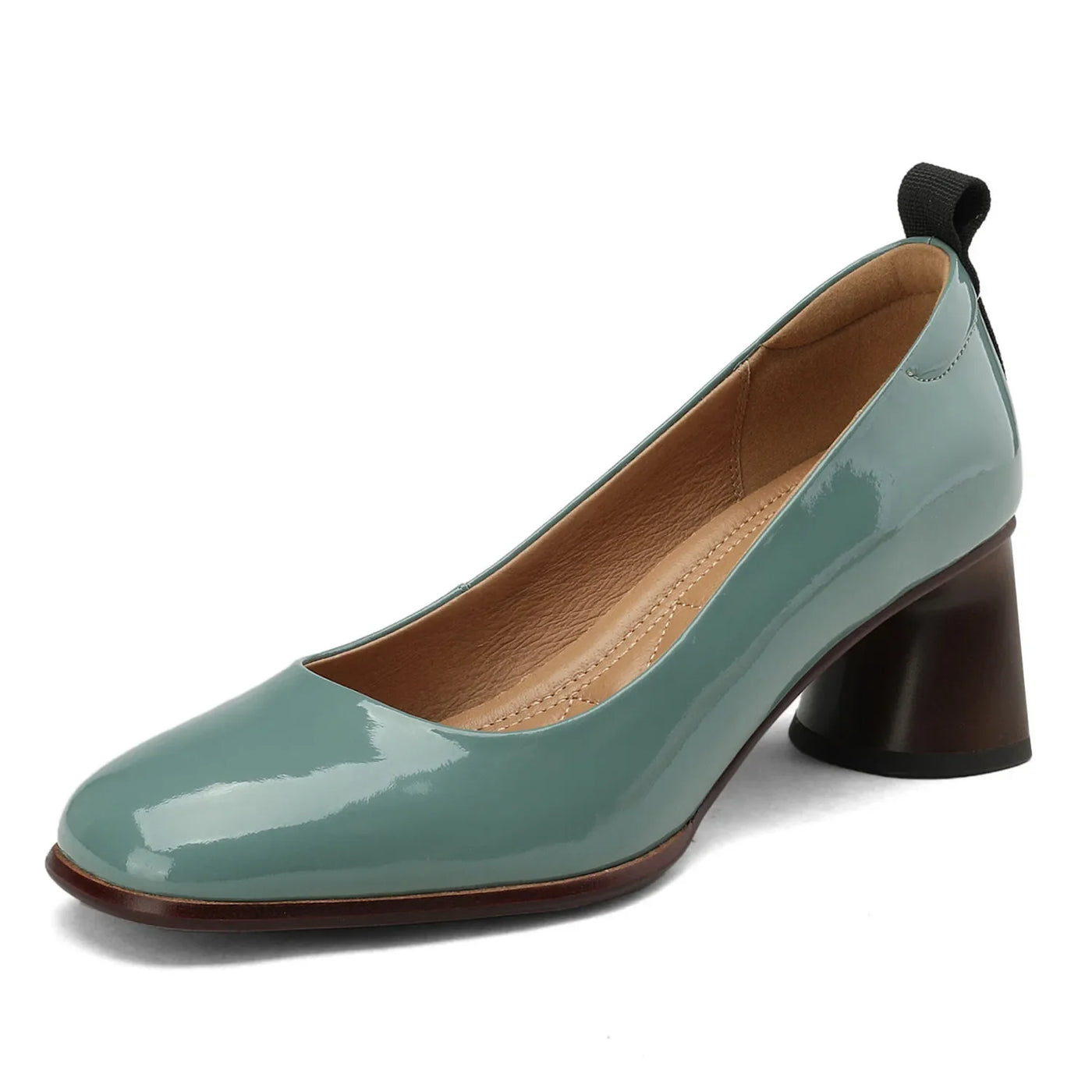 Jade | Genuine leather mid-heel pumps
