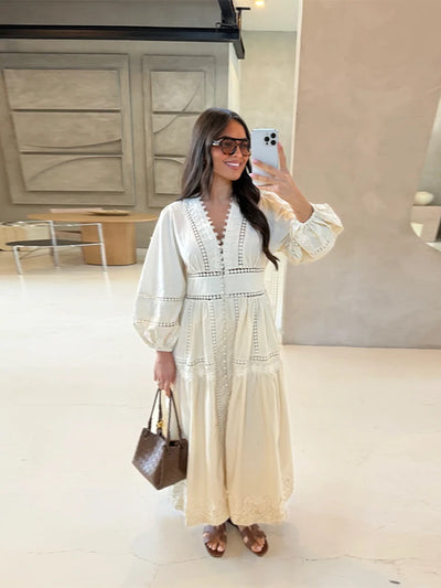 Rhea | Elegant Lace Patchwork Dress