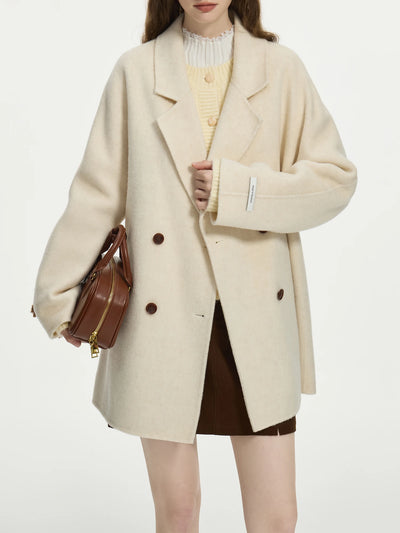 Fiona | Elegant Wool Blend Short Coat