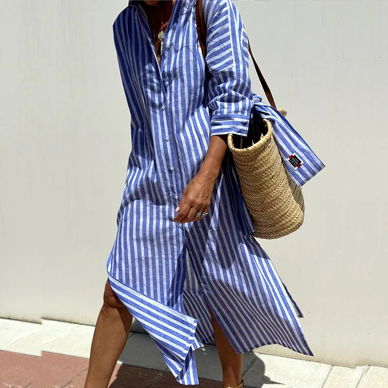 Tamsin™ - Striped Shirt Dress