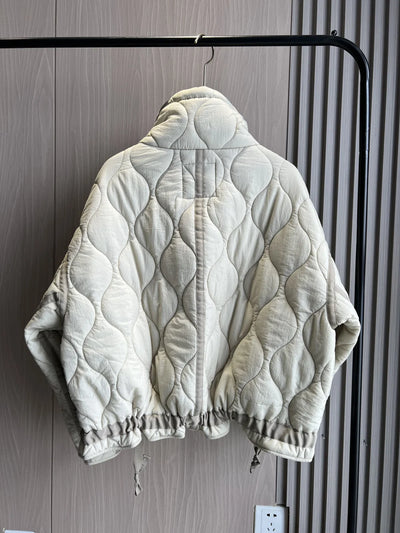 Kara | Quilted Cotton Jacket with Tie Waist