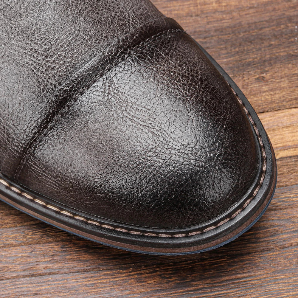 Liam | Classic Leather Ankle Boots for Men