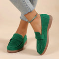 Women's Suede Loafers – Comfortable Slip-On Flats