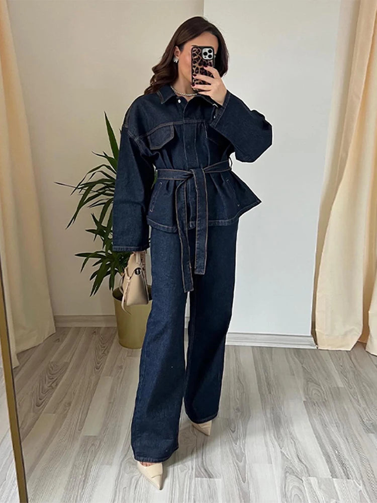 Maya | Spring Denim Jacket & Jeans Set for Women