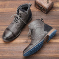 Men's Classic Leather Ankle Boots – Zip Closure