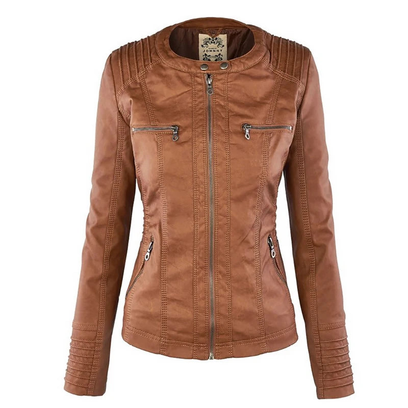 Jade | Waterproof faux leather jacket